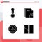 Solid Glyph Pack of Universal Symbols of nipple, software, pacifier, app, circle