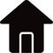 Solid home icon vector