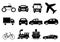 Solid icons transportation