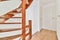 Solid mahogany spiral staircase