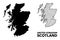 Solid and Network Map of Scotland