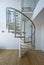 Solid newel stairs with wooden steps