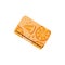 Solid soap with orange aroma. Bodycare cosmetic for shower, bath. Bathing product for skin care. Toiletry for clean face