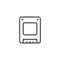 Solid state drive line outline icon