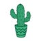 Solid Western Carnegiea. Green Saguaro