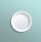 Solid White Circle Against Light Gray Green