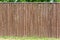 Solid wood picket fence