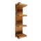 Solid wood shelf for storing clothes or towels at home or in a sauna. Organizer for linen