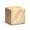 Solid wooden cube 3D