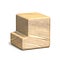 Solid wooden cube font Letter J 3D