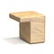 Solid wooden cube font Number 7 SEVEN 3D