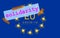 Solidarity EU. Cartoon. Symbol  official colors of the flag. Pandemic. COVID-19 3D Illustration