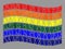 Solidarity Waving LGBT Flag - Mosaic with Brute Hand Elements