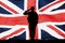 Solider Silhouette With British Flag