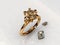 Solitaire diamond gold engagement ring