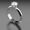 Solitaire ring on gray