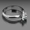 Solitaire ring on gray