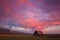 Solitary Barn in Sunset Skies