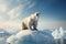 Solitary beauty a polar bear stands regally on a glacial iceberg