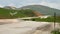 Solitary car driving in the Iranian mountains