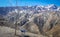 Solitary chair in the middle os Atlas mountains in Morocco. Coll view