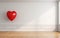 Solitary Heart Shaped Balloon in Minimalist Room