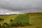 A solitary house in the middle of farmlands