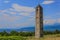 The solitary medieval stone bell tower of Saint Martin called the Ciucarun