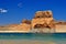 Solitary rock in the middle of Lake Powell