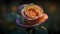 Solitary Rose in a Sea of Flowers, Made with Generative AI