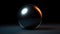 Solitary Serenity: A Captivating Close-Up of a Solo Orb on a Black Gradient Background