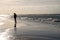 Solitary Wanderer at Cap-Blanc-Nez Beach, France