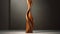 a solitary wooden sculpture