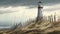 Solitude at the Lighthouse: A Haunting Scene of Birds, Weather