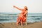 Solitude woman on the beach