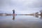 Solo lake paddling as social distancing recreation