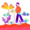 Solo outdoor activities vector illustration. Enjoying time alone in nature vector illustration. Walking alone vector illustration.