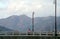 Solo runner crosses bridge in the north of kyoto