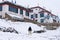 Solo Traveler - Traditional Houses - Snow Covered Langza Village, Spiti Valley, Himachal Pradesh