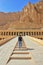 Solo traveling man with backpack in the Egypt Kings Valley