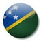 Solomon Islander flag glass button vector illustration