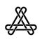 Solomon`s knot symbol icon