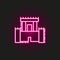 Solomon Temple neon style icon. Simple thin line, outline  of judaism icons for ui and ux, website or mobile application