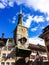 Solothurn clock tower - with storied clock and the oldest construction in the whole town, Solothurn, Switzerland, Europe.