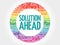 Solution ahead circle word cloud