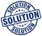 solution blue stamp