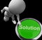 Solution Computer Button Shows Success And Strategies