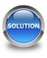 Solution glossy blue round button