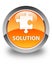 Solution (puzzle icon) glossy orange round button