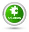 Solution (puzzle icon) prime green round button
